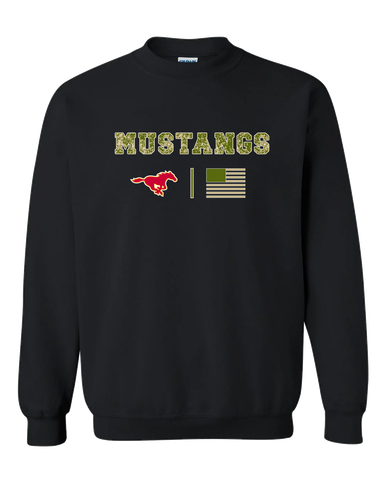 Abraham Lincoln Mustangs Camo Flag Men's Sweatshirt