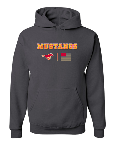 Abraham Lincoln Mustangs Team Colors Flag Men's Premium Hoodie