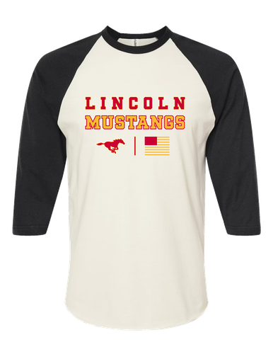 Abraham Lincoln Mustangs Spirit Flag Women's Baseball T-Shirt
