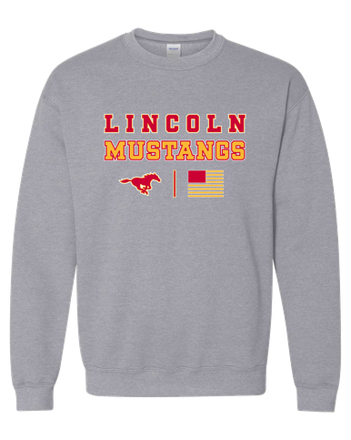 Abraham Lincoln Mustangs Spirit Flag Men's Sweatshirt