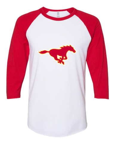 Abraham Lincoln Mustangs Mascot #1 Women's Baseball T-Shirt