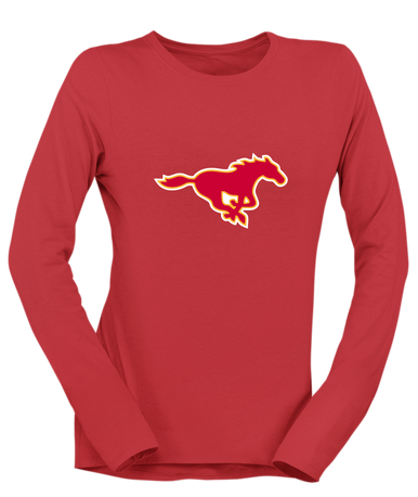 Abraham Lincoln Mustangs Mascot #1 Women's Premium LS T-Shirt