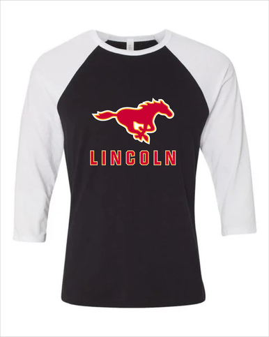 Abraham Lincoln Mustangs Mascot #2 Women's Baseball T-Shirt