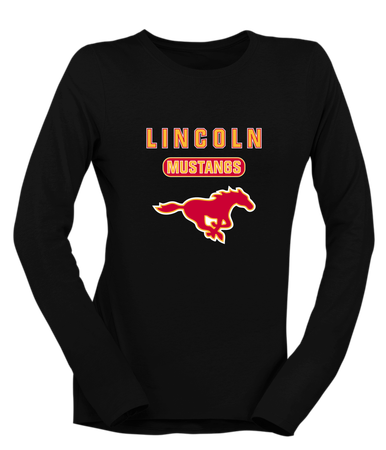 Abraham Lincoln Mustangs Mascot #3 Women's LS T-Shirt