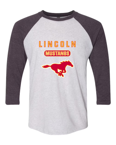 Abraham Lincoln Mustangs Mascot #3 Women's Baseball T-Shirt