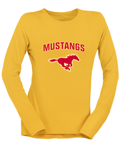 Abraham Lincoln Mustangs Mascot #6 Women's LS T-Shirt