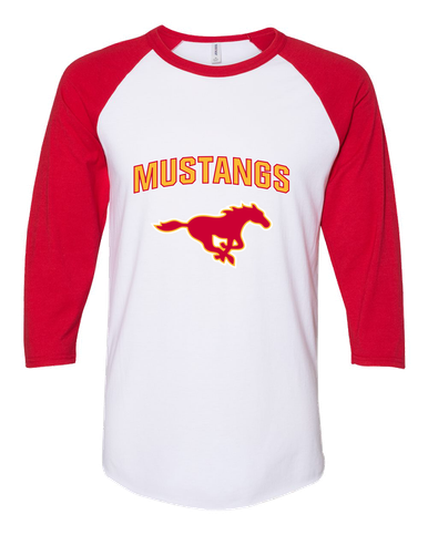 Abraham Lincoln Mustangs Mascot #6 Men's Baseball T-Shirt