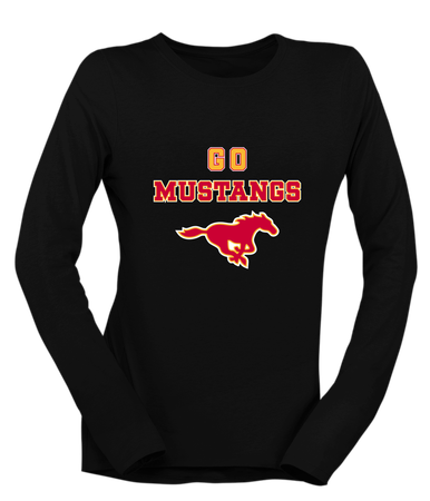 Abraham Lincoln Mustangs Go Team Women's LS T-Shirt