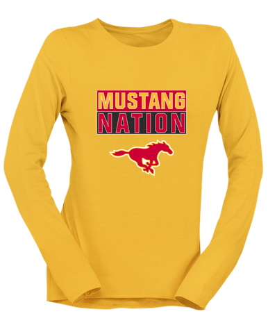 Abraham Lincoln Mustangs Nation #1 Women's LS T-Shirt