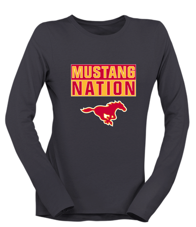 Abraham Lincoln Mustangs Nation #1 Women's Premium LS T-Shirt