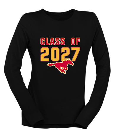 Abraham Lincoln Mustangs Class of 2027 Women's Premium LS T-Shirt