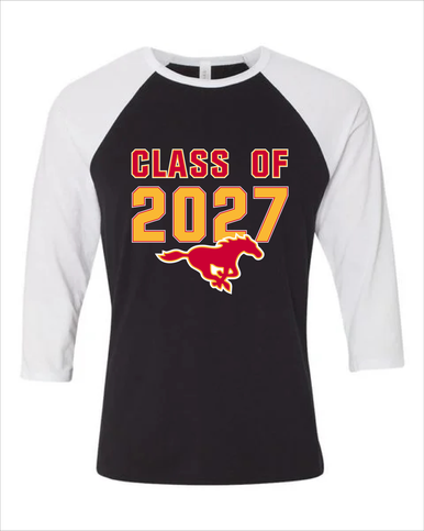 Abraham Lincoln Mustangs Class of 2027 Women's Baseball T-Shirt