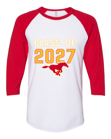 Abraham Lincoln Mustangs Class of 2027 Men's Baseball T-Shirt