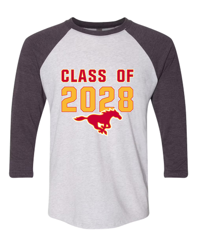 Abraham Lincoln Mustangs Class of 2028 Women's Baseball T-Shirt