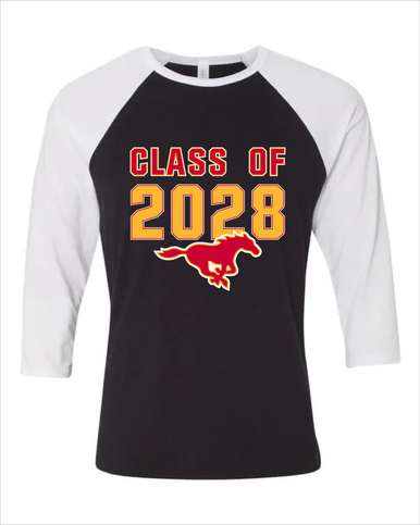 Abraham Lincoln Mustangs Class of 2028 Men's Baseball T-Shirt