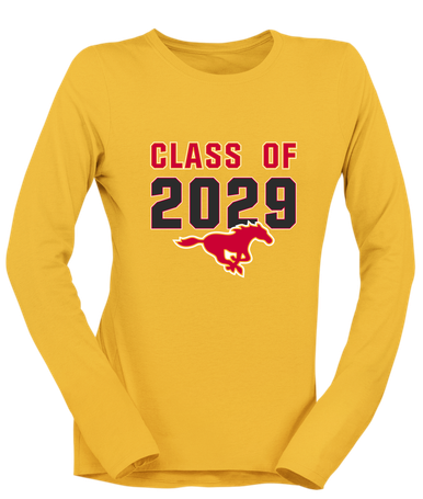 Abraham Lincoln Mustangs Class of 2029 Women's LS T-Shirt