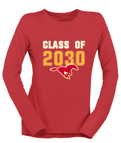 Abraham Lincoln Mustangs Class of 2030 Women's LS T-Shirt