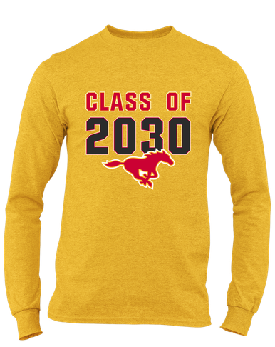 Abraham Lincoln Mustangs Class of 2030 Men's LS T-Shirt
