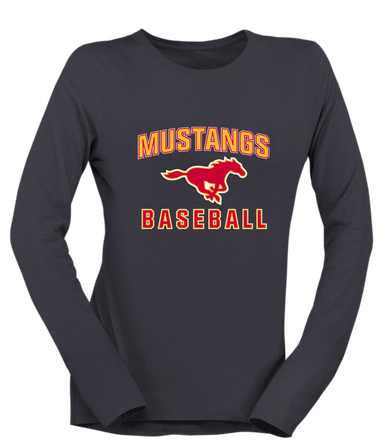 Abraham Lincoln Mustangs Baseball #1 Women's Premium LS T-Shirt