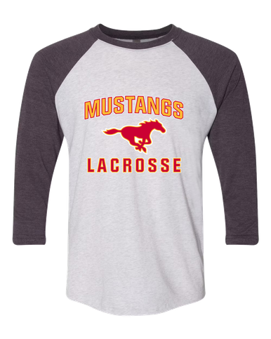 Abraham Lincoln Mustangs Lacrosse Men's Baseball T-Shirt