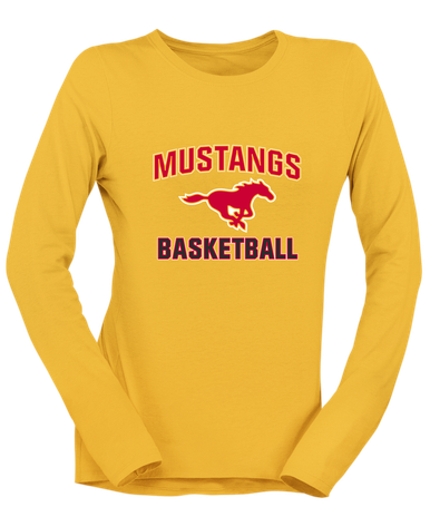 Abraham Lincoln Mustangs Basketball #1 Women's LS T-Shirt