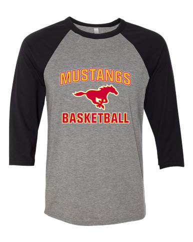 Abraham Lincoln Mustangs Basketball #1 Men's Baseball T-Shirt