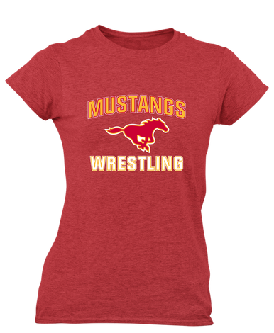 Abraham Lincoln Mustangs Wrestling Women's SS T-Shirt