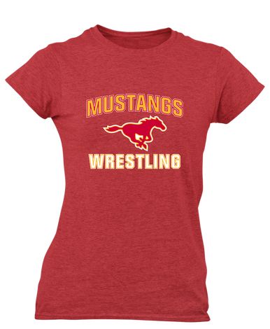 Abraham Lincoln Mustangs Wrestling Women's Premium SS T-Shirt