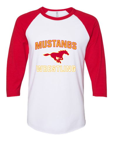 Abraham Lincoln Mustangs Wrestling Women's Baseball T-Shirt