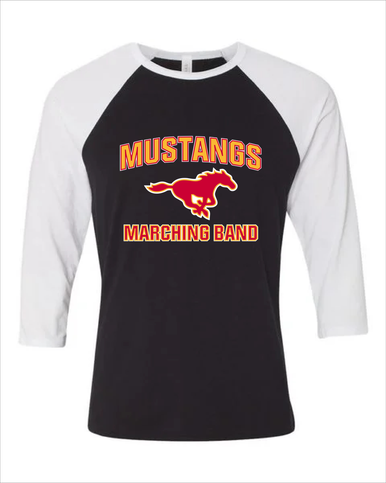 Abraham Lincoln Mustangs Marching Band Men's Baseball T-Shirt