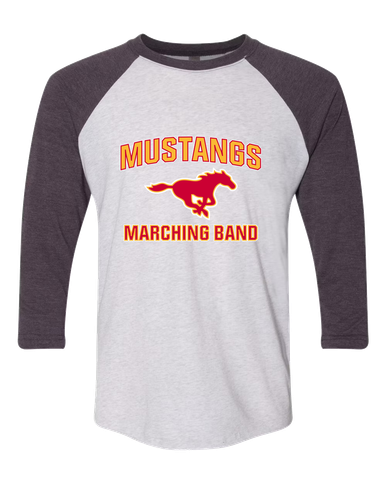Abraham Lincoln Mustangs Marching Band Women's Baseball T-Shirt