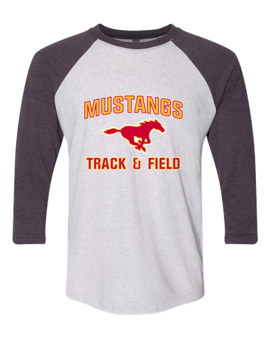 Abraham Lincoln Mustangs Track & Field Men's Baseball T-Shirt