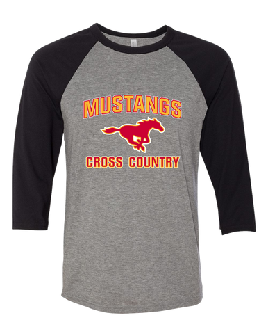 Abraham Lincoln Mustangs Cross Country Men's Baseball T-Shirt