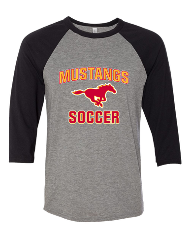 Abraham Lincoln Mustangs Soccer #1 Women's Baseball T-Shirt