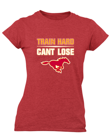Abraham Lincoln Mustangs Train Hard, Can't Lose Women's SS T-Shirt