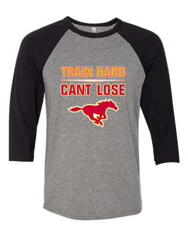 Abraham Lincoln Mustangs Train Hard, Can't Lose Women's Baseball T-Shirt