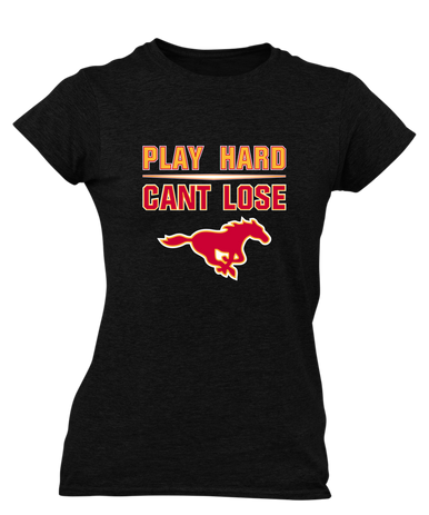 Abraham Lincoln Mustangs Play Hard, Can't Lose Women's Premium SS T-Shirt