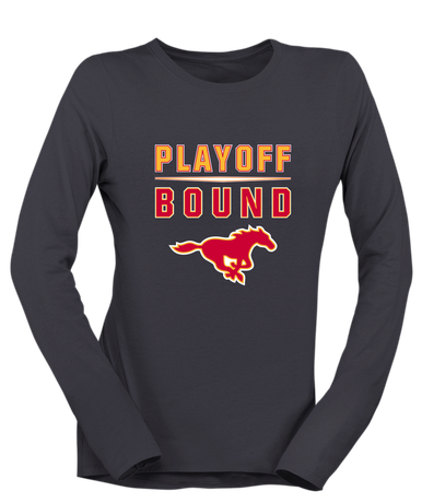 Abraham Lincoln Mustangs Playoff Bound Women's LS T-Shirt
