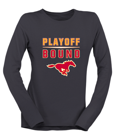 Abraham Lincoln Mustangs Playoff Bound Women's Premium LS T-Shirt