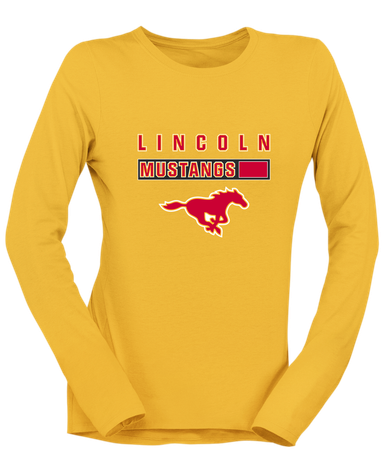 Abraham Lincoln Mustangs Mascot #7 Women's LS T-Shirt