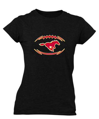 Abraham Lincoln Mustangs Football #3 Women's Premium SS T-Shirt