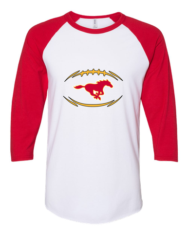 Abraham Lincoln Mustangs Football #3 Women's Baseball T-Shirt