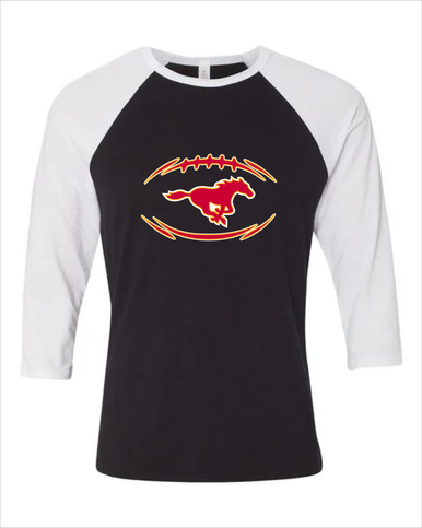 Abraham Lincoln Mustangs Football #3 Men's Baseball T-Shirt