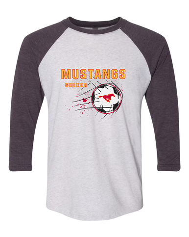 Abraham Lincoln Mustangs Soccer #2 Women's Baseball T-Shirt