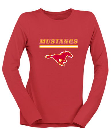 Abraham Lincoln Mustangs Mascot #8 Women's Premium LS T-Shirt