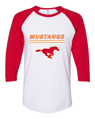 Abraham Lincoln Mustangs Mascot #8 Women's Baseball T-Shirt