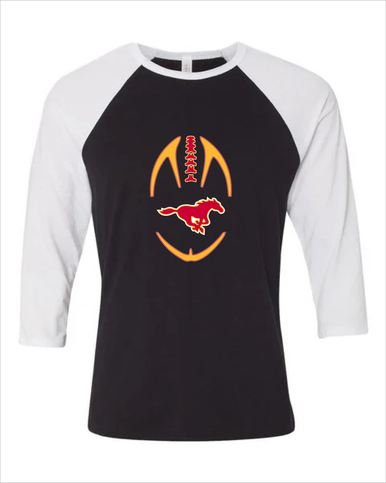 Abraham Lincoln Mustangs Football #4 Women's Baseball T-Shirt