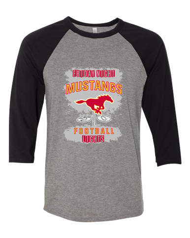 Abraham Lincoln Mustangs Football #6 Women's Baseball T-Shirt