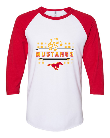 Abraham Lincoln Mustangs Band # 3 Men's Baseball T-Shirt