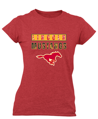 Abraham Lincoln Mustangs Mascot #9 Women's SS T-Shirt